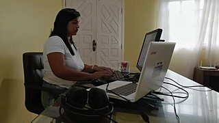 Nicoly Mattos Sucks Boss Cock Then Gives Ass on Reception Sofa