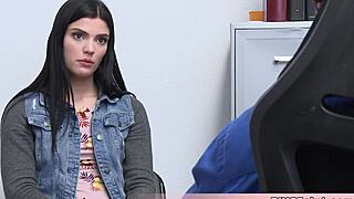 Long Legged Shoplifter Offers Tight Pussy After Getting Caught