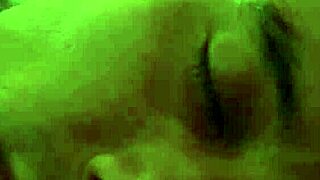 ebony shemale takes massive facial from horny client