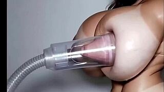 Long lactating nipples get sucked hard and milky