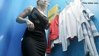 dressing room spy cam catches russian girl's huge boobs n nipples... wow