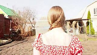 i left the city to fuck this big-titted brunette country farmer girl