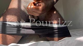 morning solo masturbation builds to loud moaning orgasm cumshot