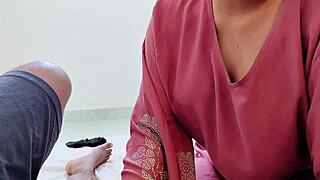 hijabi stepmom craves stepson cock, deepthroat pussy lick in bedroom panties