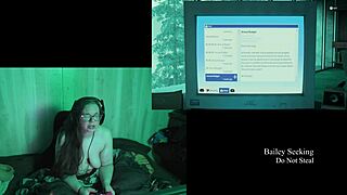 naked bbw brunette with glasses plays big tits game at lake house