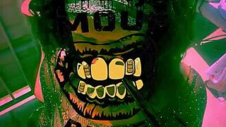 ebony sub outdoor public golden shower domination by old black master