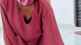 hijabi stepmom craves stepson cock, deepthroat pussy lick in bedroom panties