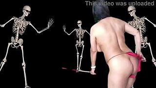 Halloween Assfucking Dance! Agarabas Olpr Gape Shaved Pussy Monster Cock Tease!
