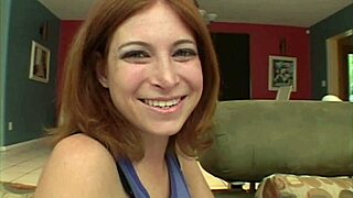 ginger teen blaze bends for bbc blowjob doggy facial creampie