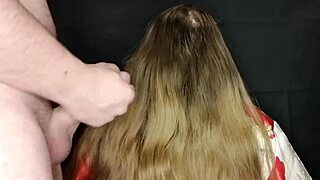 wanna see me cum all over stepmom's long hair she loved it