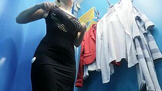 dressing room spy cam catches russian girl's huge boobs n nipples... wow