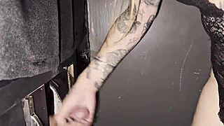 brazilian latina wife deepthroats huge cock in swingers gloryhole humiliation