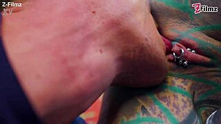 Tattoo Pornstar Assfucked Hard ATM Facial by Customer