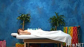 Steamy massage session builds to full erotic porn climax