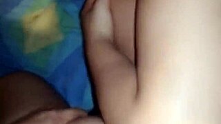 Neighbor shoves dildo deep in bride's tight pussy alongside his cock