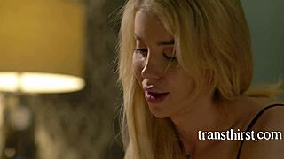 Blonde Tranny's Perfect Curves Tempt Anal Cheating Passion