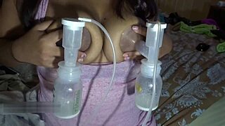 Milf's Lactating Big Tits Pumped And Milked Hard