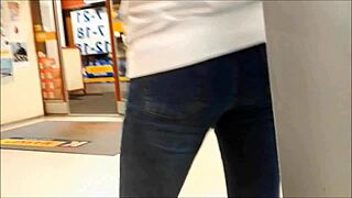 Hidden Cam Zooms Teen Ass In Tight Jeans!