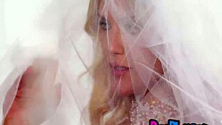 Sexy Bride Shows Off Amazing Natural Tits in Lingerie!