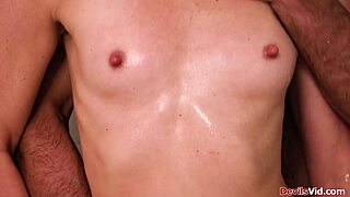first time wife with small tits gives oily nuru massage to hubby 😏🍆