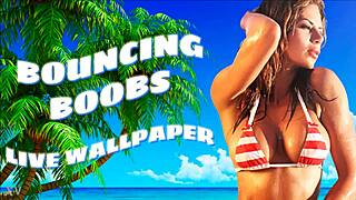 Interactive Bouncing Boobs Bikini Live Wallpaper Mobile