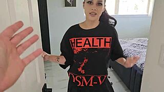 Goth stepsis begs cum for spell in dirty pov ride