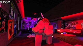 Uhh using my cute bunny pet for rough deepthroat doggystyle