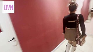 first date bar bathroom hookup turns wild with creampie—petite latina rides huge cock doggystyle