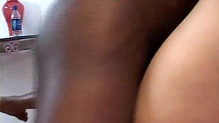 ebony goddess takes bbc cowgirl doggy in ffm interracial threesome cumshot scene 3!