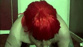sissy slut in makeup goes ass to mouth deep