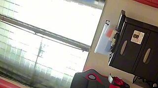 POV Stepson Catches Stepmom Masturbating, Fucks Her Tight Pussy, Cums on Ass