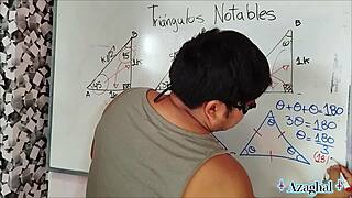 university nerd student seduces teacher with trigonometry sex lesson