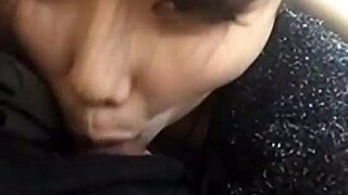 hot chinese teen's pretty mouth stuffed full during intense asian blowjob action