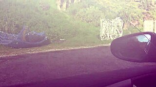 Whoa! Busty French Stepmom Gropes Stepson's Cock in Car!