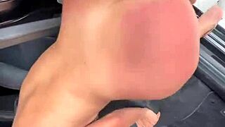 damn, destroying this little brazilian slut's tight pussy with my huge cock in the car!