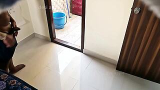 desi maid shreya roy flashes big ass boobs teasing