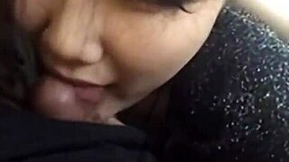 hot chinese teen's pretty mouth stuffed full during intense asian blowjob action