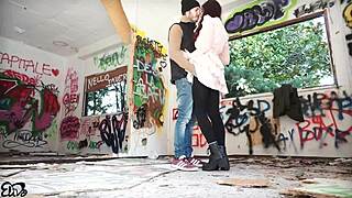 italian amateur wife fucked doggy in abandoned spot pov