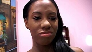 young black teen slurps white cock in interracial blowjob