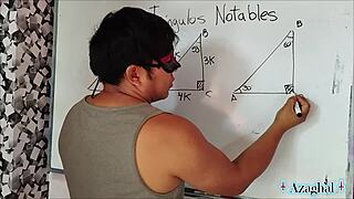 university nerd student seduces teacher with trigonometry sex lesson