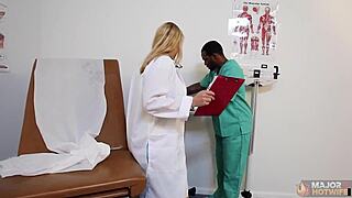 jaslyn jane's big tits bounce as doctor rome major pounds deep