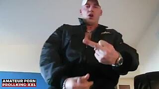 yo, alpha bad guy prollking xxl jerks massive cock in sneakers