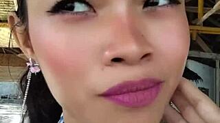 Beauty flaunts huge dildo cock while dirty talking!
