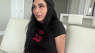 hey goth teen stepsis delilah lets you creampie her pussy cowgirl doggy style
