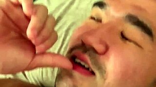 asian muscle boy slams big cock deep in twink bottom's hotel hole
