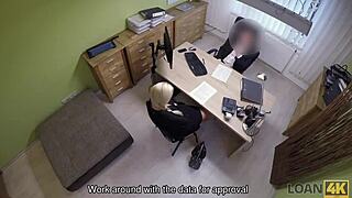 Naughty agent fucks teen 18+ in loan office casting