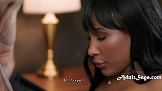 ebony babe's intimate interracial date turns erotically sensual fast