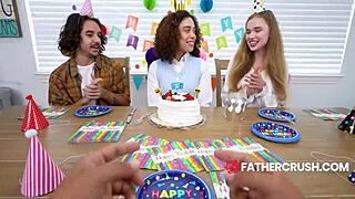 virgin teen pussy pulses desperately for stepdad's old knob taboo