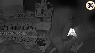 stepmom catches me jerking and takes my cock in her ass on security cam