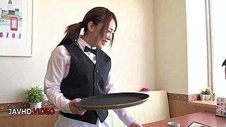Yo, this naughty JAV student's uniform blowjob is insanely hardcore!